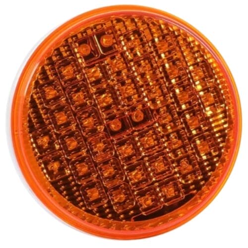 LED Multi Volt 4 Inch Round Amber Indicator