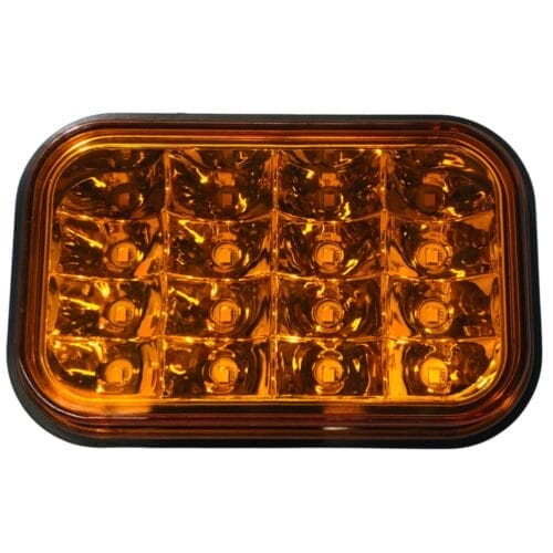 LED Multi Volt Rectangle Amber Indicator - Image 1