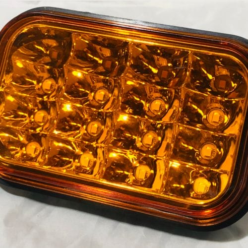 LED Multi Volt Rectangle Amber Indicator - Image 2