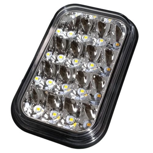 LED Multi Volt Rectangle Clear/Amber Indicator