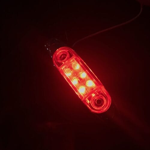 LED Light 12 Volt Mini Millennium Plus Clear/Red - Image 2