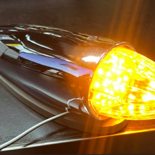 LED Multi-Volt Torpedo Roof Light Clear/Amber - Image 2