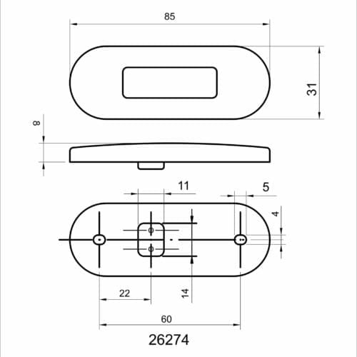 LED Multi-Volt Clear Flush Mount with Stainless Steel Trim - Image 3