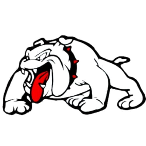 Sticker Bulldog White Large  Pair