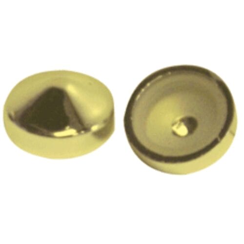Screw Covers Snap On Pointed 16mm Gold 10 pack