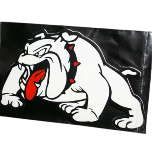 Sticker Bull Dog White Medium Pair - Image 1