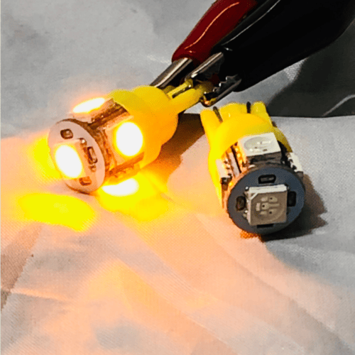 LED Globe 24 Volt Wedge Multi Directional Amber Pair - Image 4