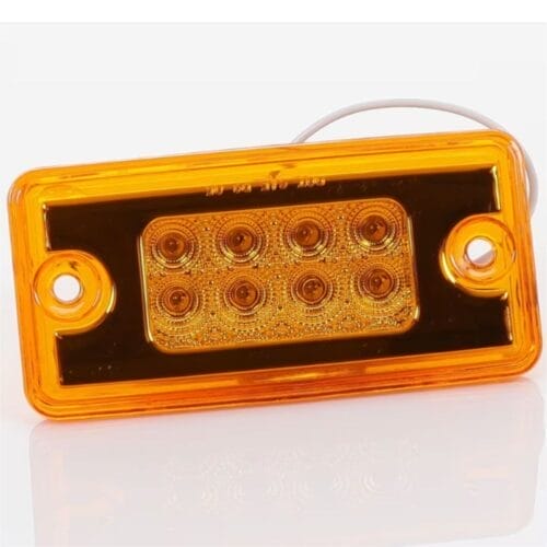 LED Light Multi-volt Flush Sun Visor Light Amber To Suit Freightliner/Mack - Image 1