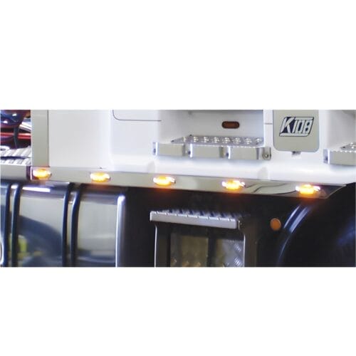 Stainless Steel Under Cab Trim To Suit Kenworth K104/K104B/K108 Clear/Amber LED - Image 1