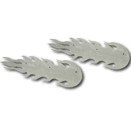 Stainless Steel Badge Backing Flames To Suit Kenworth - Image 1