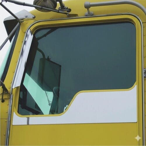 Stainless Steel Daylight Door Trim Full Plain To Suit Kenworth