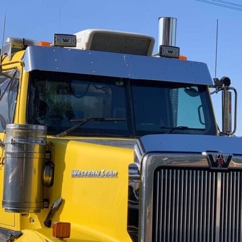 Stainless Steel Sun Visor 10 Inch To Suit Western Star Day Cab - Image 3