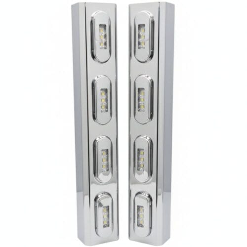 LED Light Mirror Bracket Clear/Amber Universal Pair - Image 1