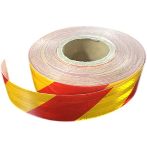 Reflective Tape Red/Yellow (Sold By The Metre) 50mm Wide