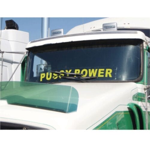 Decal Black/Yellow Pussy Power