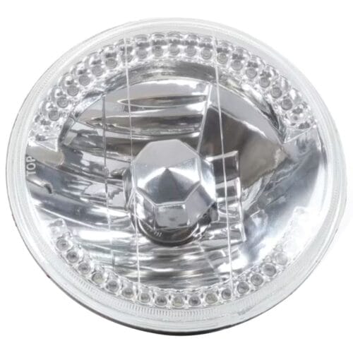 LED Angel Eye 7 Inch Headlight Clear/Amber - Image 1