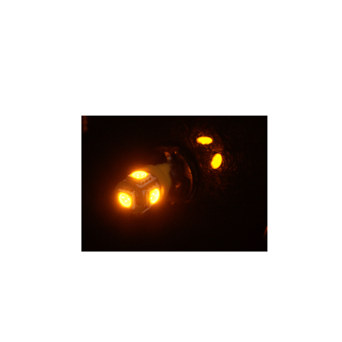 LED Globe 12 Volt T10 Wedge Multi Directional Amber - Image 2