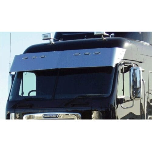 Stainless Steel Sun Visor 15 Inch With 8 Light Holes To Suit Freightliner Argosy - Image 1