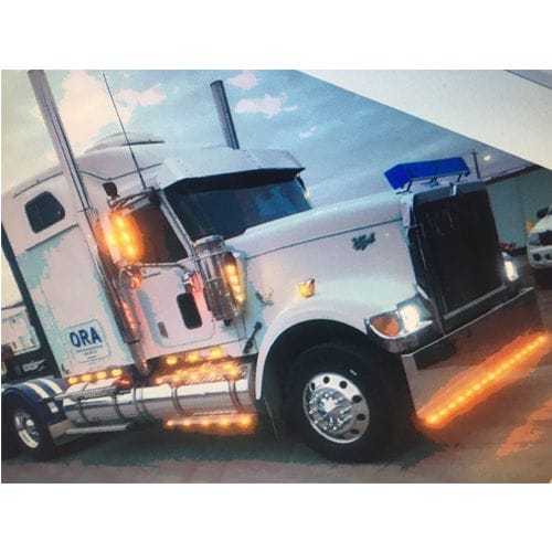 Stainless Steel Sun Visor 9 Inch To Suit International Eagle 9200/9900 - Image 1