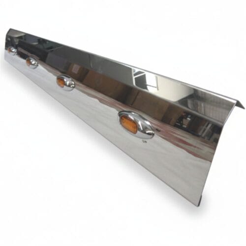 Stainless Steel Tank Skirt Round 1265mm 4 Amber LED Single To Suit Mack