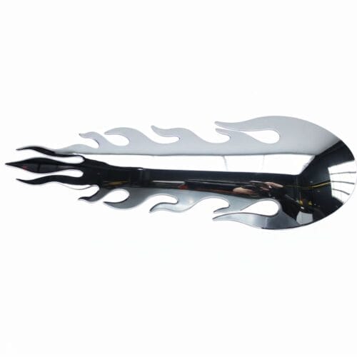 Stainless Steel Badge Surround  Flames Pair To Suit Western Star