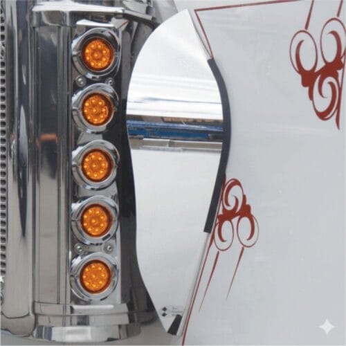 Stainless Steel Elephant Ears Pair To Suit Western Star 4900/4800