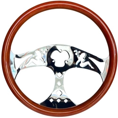 Steering Wheel 3 Spoke Girls Chrome