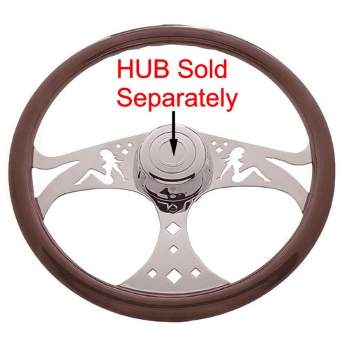 Steering Wheel 3 Spoke Girls Chrome - Image 5