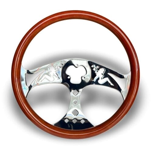 Steering Wheel 3 Spoke Girls Chrome - Image 3