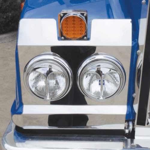 Stainless Steel Headlight Backings Long With Cut Out To Suit Kenworth T404/900/950/904/908/909