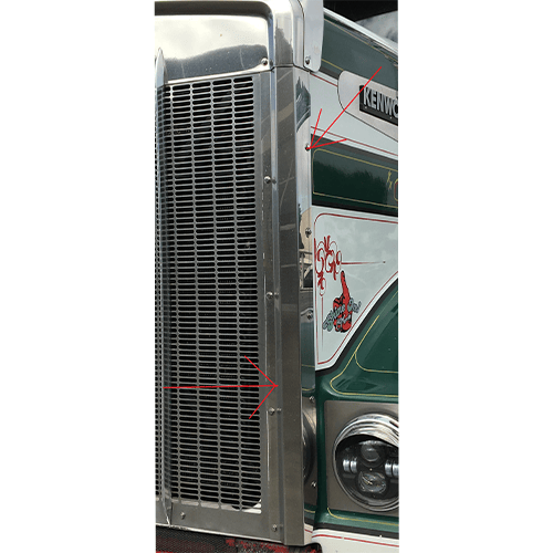 Stainless Steel Side Grill Panel To Suit Kenworth /T908/T909 Left Hand Side - Image 1
