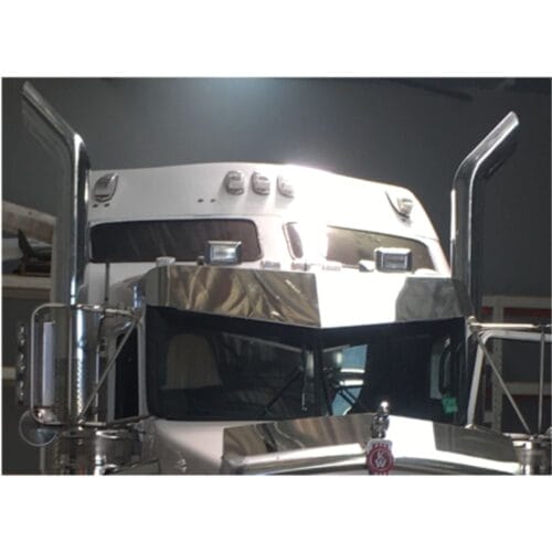 Stainless Steel Sun Visor 12 Inch Boltless To Suit Kenworth T350/T359/T404/T408/T409/T604/T608/T609/T659/T904/T908/T909 - Image 1
