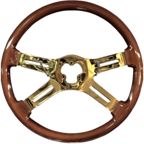 Steering Wheel 4 Spoke Straight Gold - Image 1