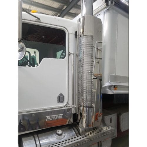 Stainless Steel Exhaust Shroud To Suit Kenworth T404SAR/T408/T409 Left Hand Side - Image 1