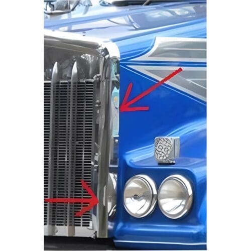 Stainless Steel Side Grill Panel To Suit Kenworth T404 SAR Left Hand Side