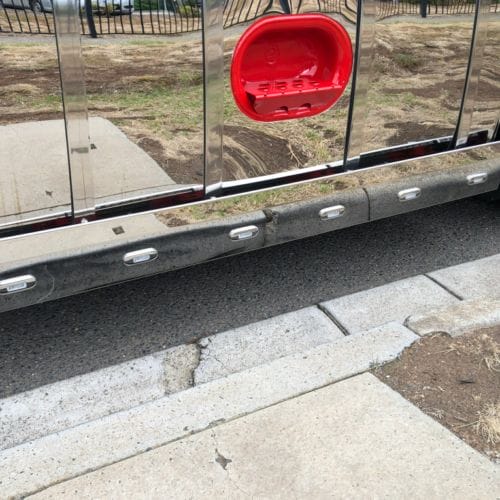 Stainless Steel Tank Skirt Square 1440mm End cap 5 LED Single Clear/Amber To Suit Freightliner/Kenworth/Iveco - Image 2