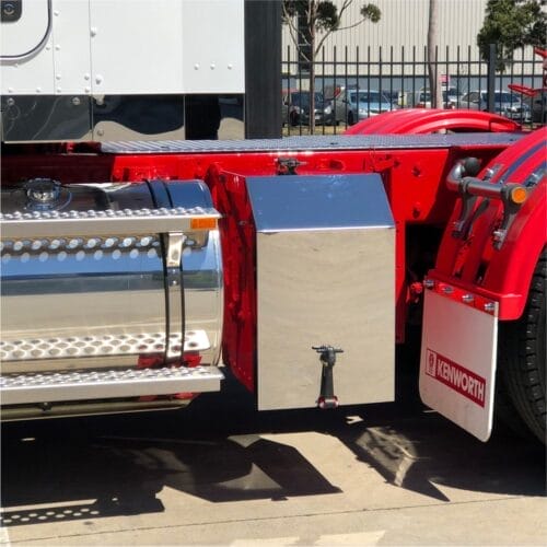 Stainless Steel Battery Box Cover To Suit Kenworth K104, T610, T610 SAR and SARs - Image 1