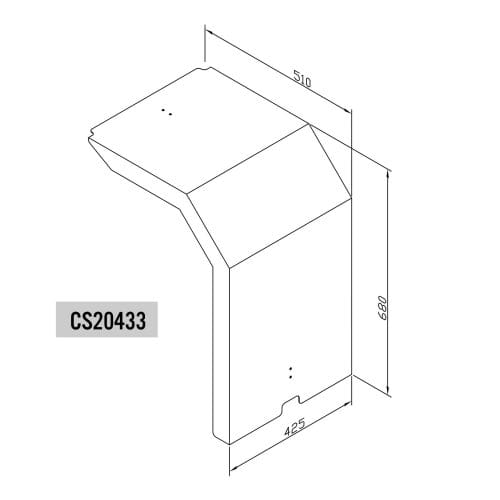Stainless Steel Battery Box Cover To Suit Kenworth K104, T610, T610 SAR and SARs - Image 3
