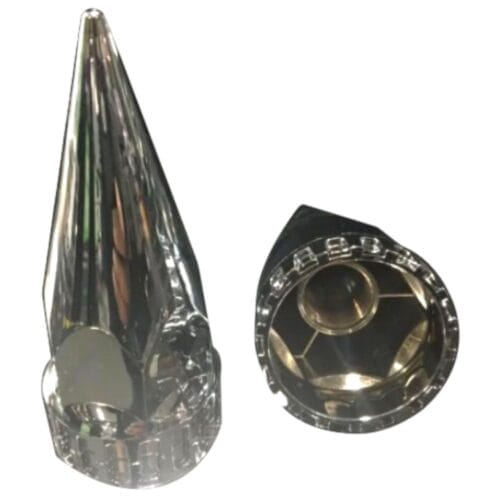 Nut Cover Screw On 32mm/33mm Chrome Plastic Long Pointed