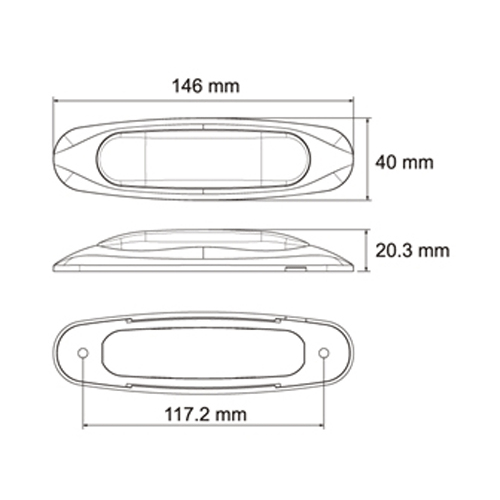 LED Light 4 Diode Clear/Red Multi Volt