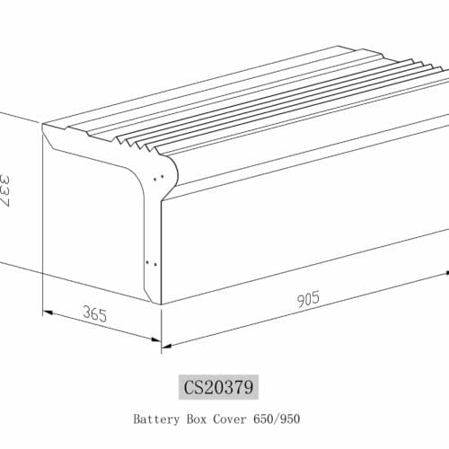 Stainless Steel Battery Box Cover To Suit Kenworth T950 Day Cab Round Tank - Image 3