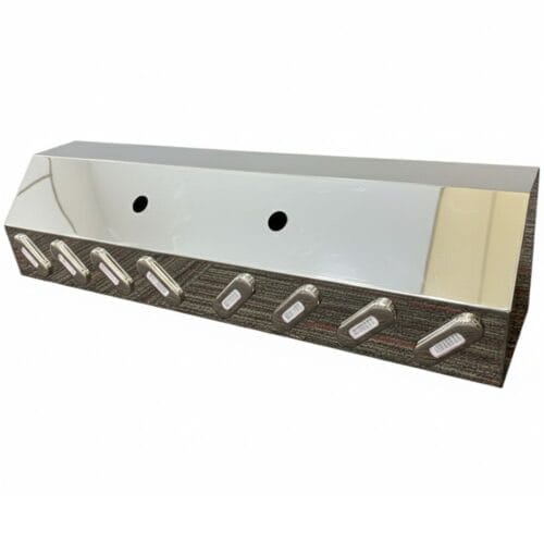 Stainless Steel Airline Box Clear Red LED 1.2MM