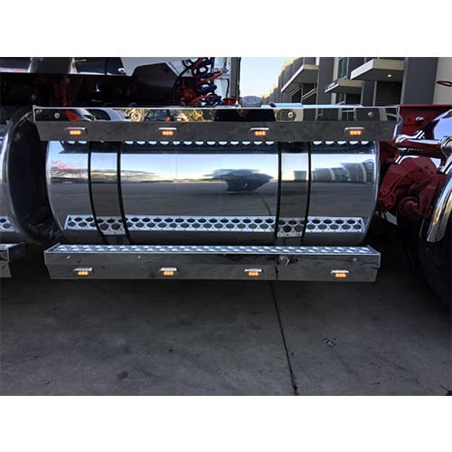 Stainless Steel Tank Skirt Round 1320MM 4 LED Amber Single Western Star