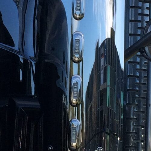 Stainless Steel Pre Cleaner Cover Clear Amber To Suit Mack - Image 2