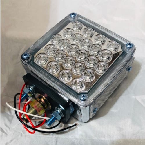 LED Square 1 & 2 Stud 2 Face  Multi Volt Clear/Amber Indicator - Image 5
