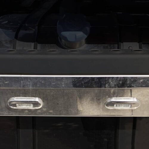 Stainless Steel Tank Skirt Round 510MM Amber 2 LED's Single