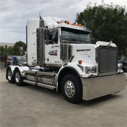 Stainless Steel Bumper Bar 25 Inch Curved End To Suit Western Star - Image 2