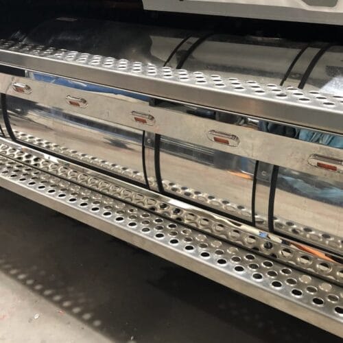 Stainless Steel Tank Skirt Round 1600mm 6 Amber LED Single To Suit Mack