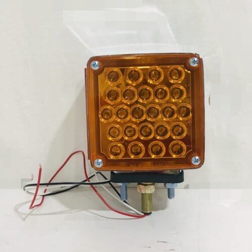 LED Square 1 & 2 Stud 2 face 12 Volt Amber Indicator - Image 4
