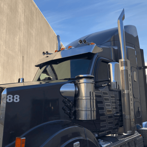 Stainless Steel Sun Visor 12 Inch Boltless To Suit Kenworth T360/T610/T610 SAR - Image 4